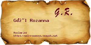 Gál Rozanna névjegykártya